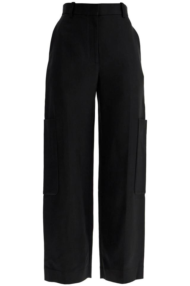 KHAITE Straight-leg Cargo Trousers In Black Product Image