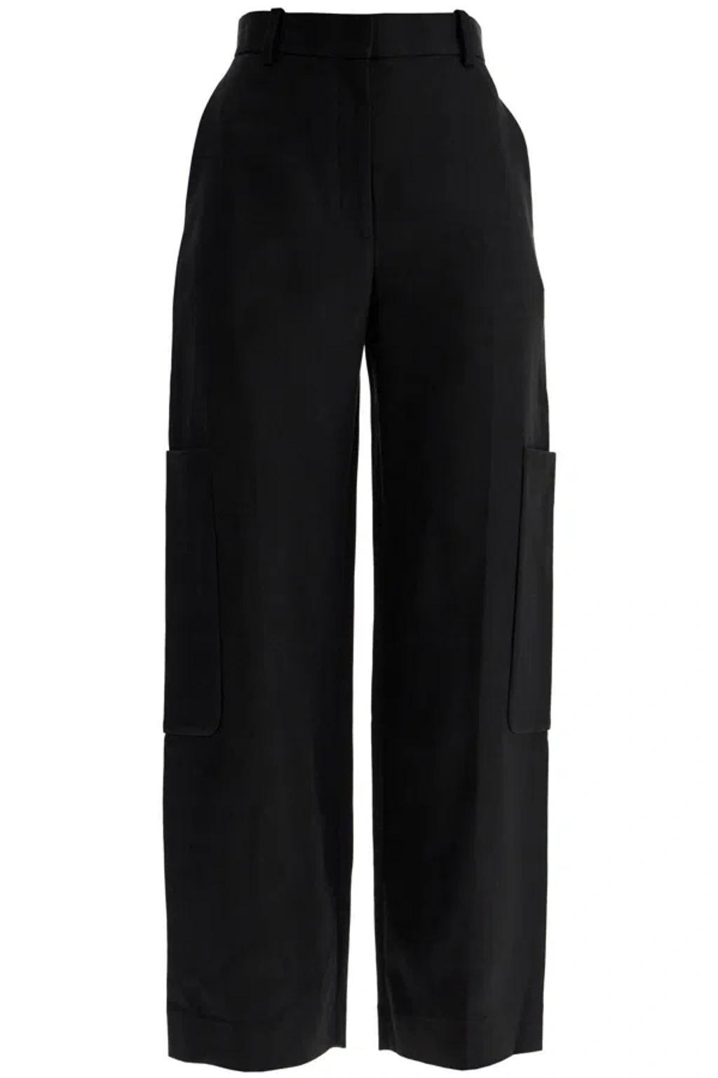 KHAITE Straight-leg Cargo Trousers In Black Product Image