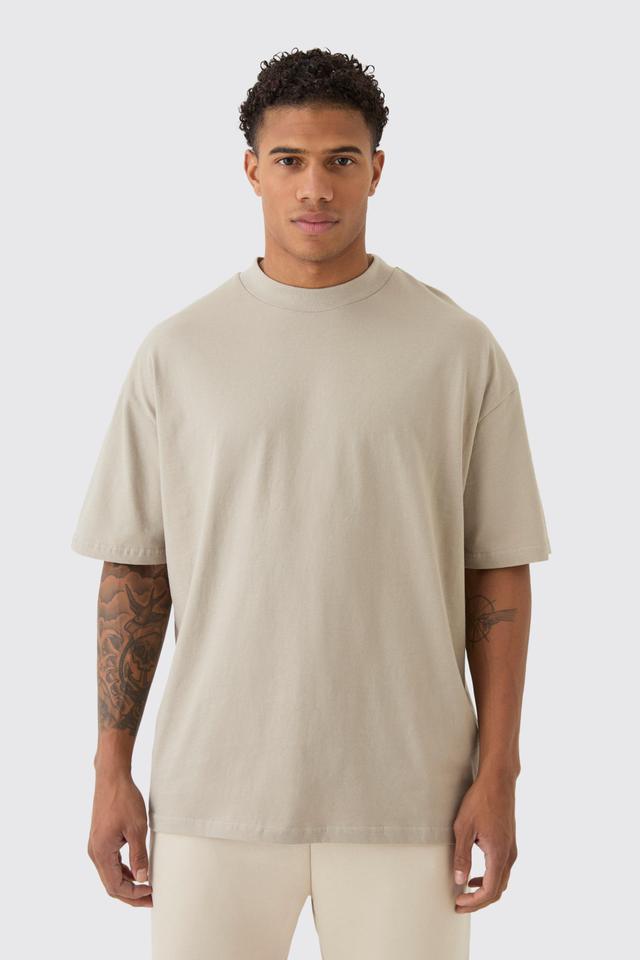 Oversized Extended Neck Heavyweight T-shirt | boohooMAN USA Product Image