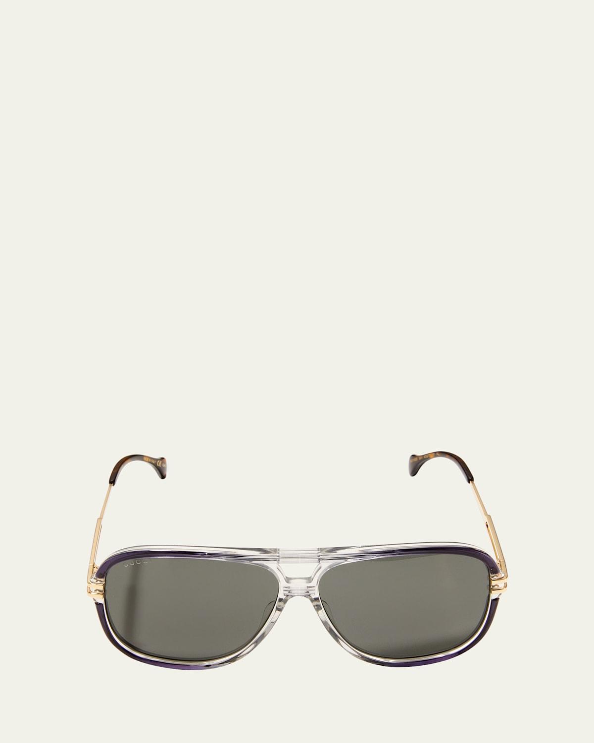 Mens Acetate Aviator Sunglasses Product Image