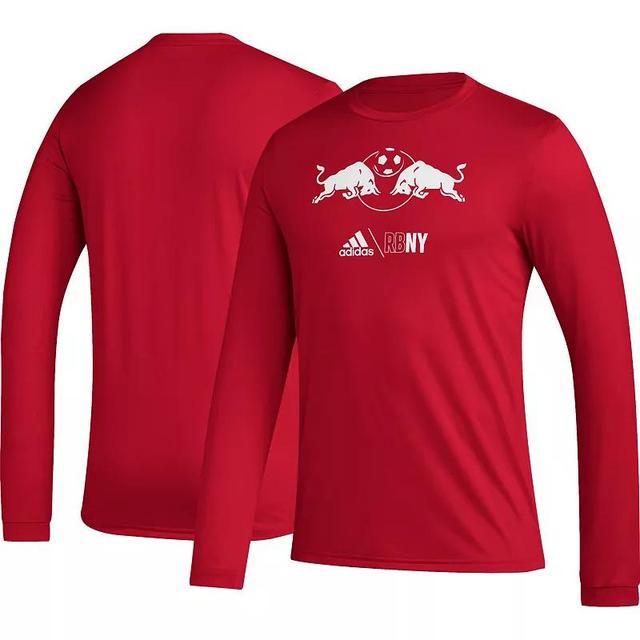 Mens adidas New York Bulls Icon Long Sleeve T-Shirt Product Image