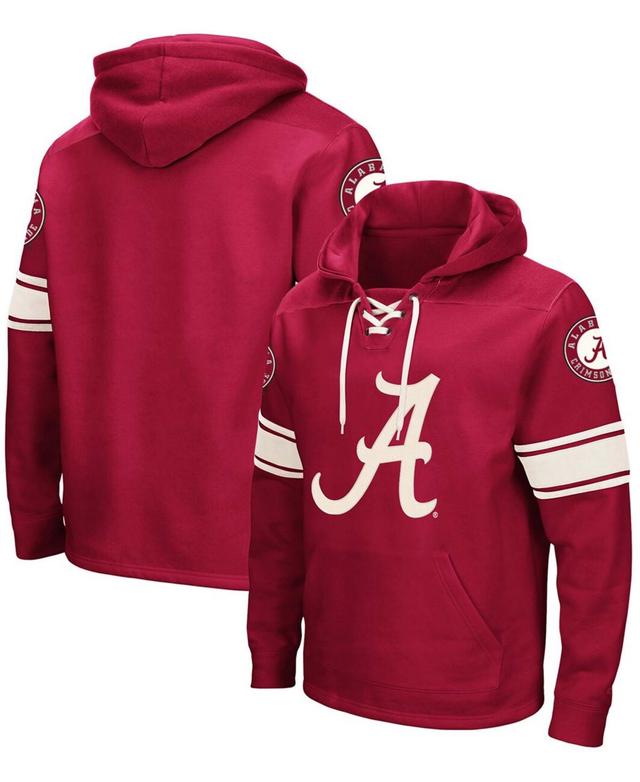 Mens Colosseum Crimson Alabama Crimson Tide 2.0 Lace-Up Pullover Hoodie Product Image