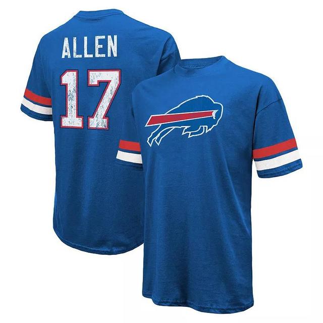 Mens Majestic Threads Josh Allen Royal Buffalo Bills Name & Number Oversize Fit T-Shirt Product Image