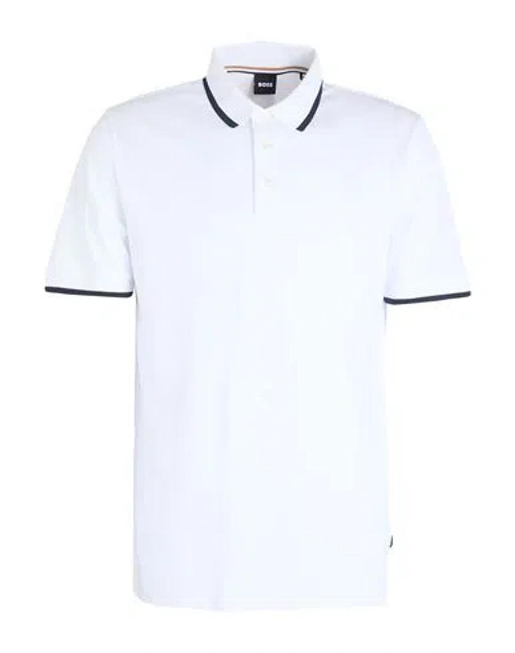 HUGO BOSS Boss Man Polo Shirt White Size Xl Cotton Product Image