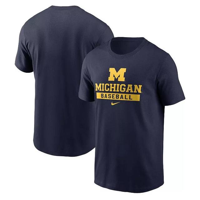 Mens Nike Michigan Wolverines Baseball T-Shirt Blue Product Image