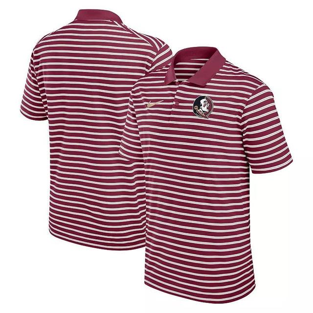 Mens Nike Garnet/White Florida State Seminoles Primetime Victory Striped Performance Polo Product Image