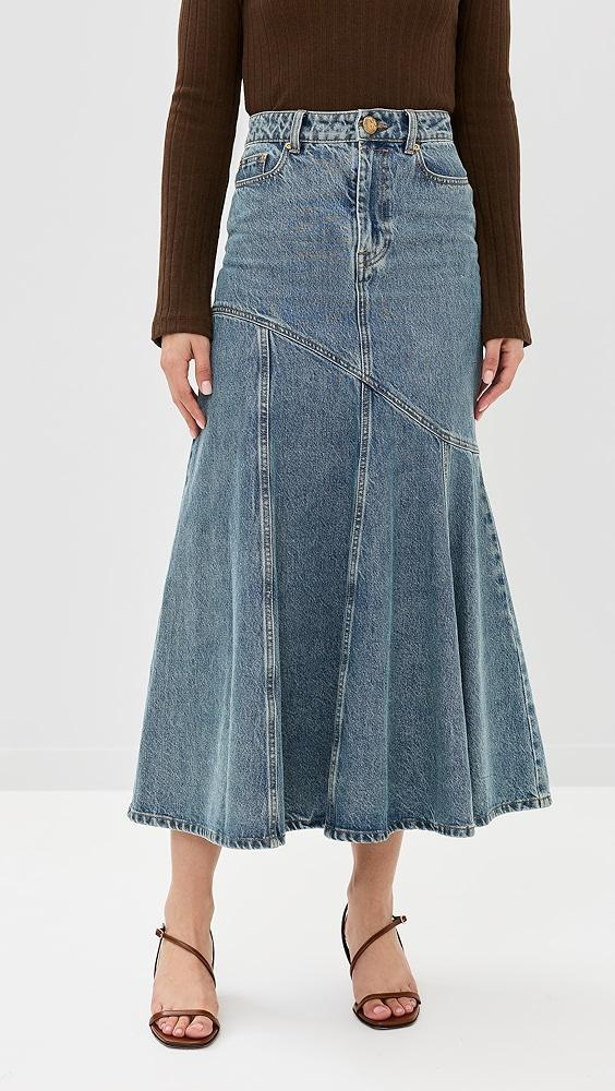 Zimmermann Illustration Denim Midi Skirt | Shopbop Product Image