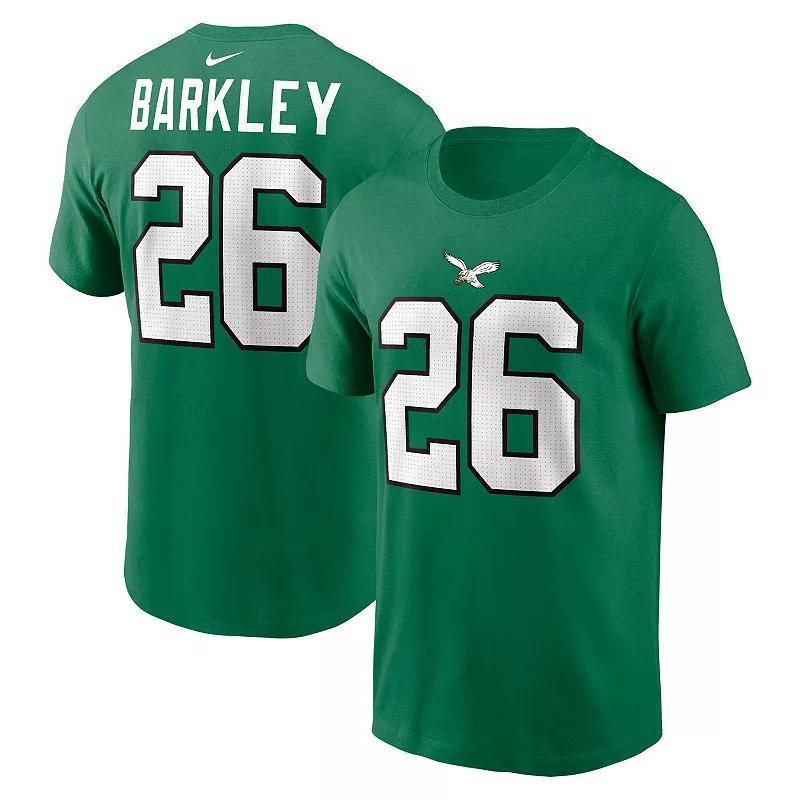 Mens Nike Saquon Barkley Kelly Philadelphia Eagles Player Name & Number T-Shirt Product Image