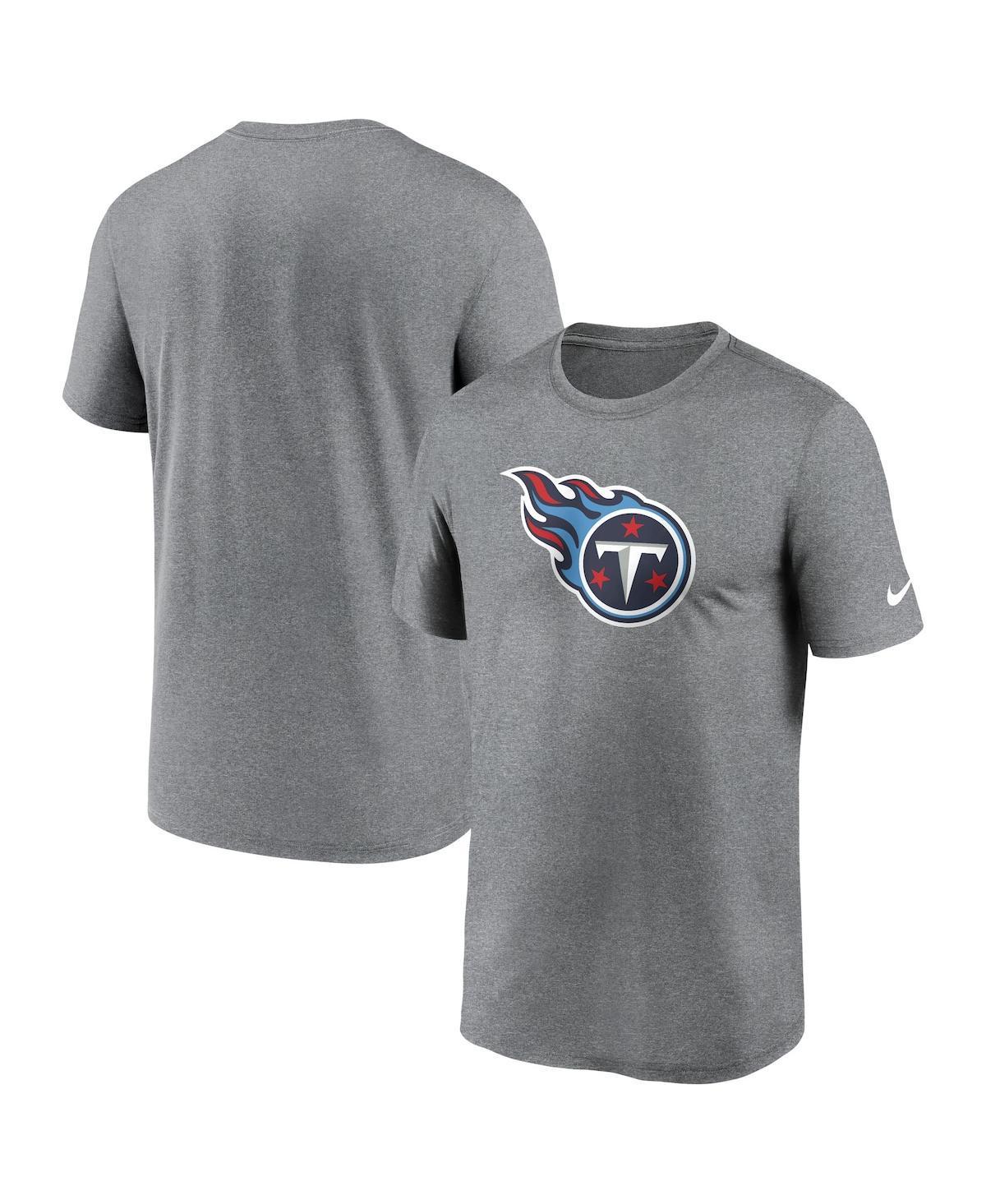 Mens Nike Heather Charcoal Tennessee Titans Legend Logo Performance T-Shirt Product Image