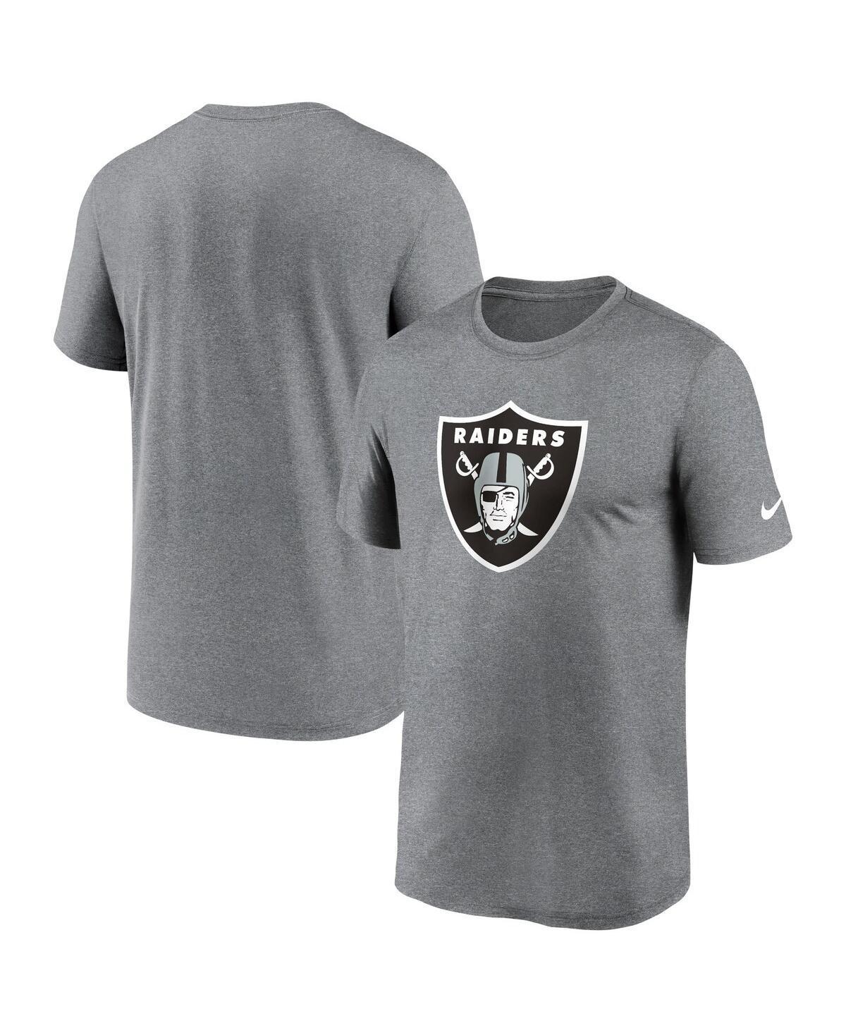 Mens Nike Heather Charcoal Las Vegas Raiders Legend Logo Performance T-shirt Product Image