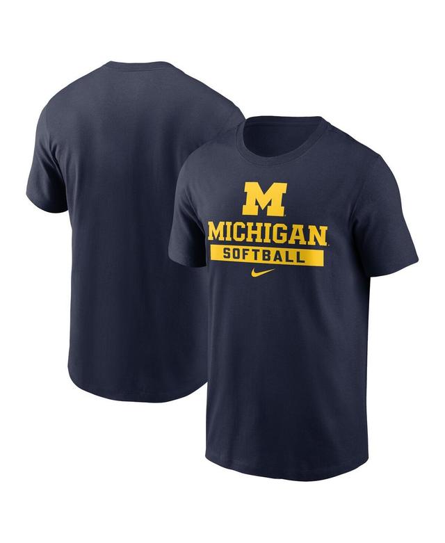 Nike Mens Navy Michigan Wolverines Softball T-Shirt Product Image