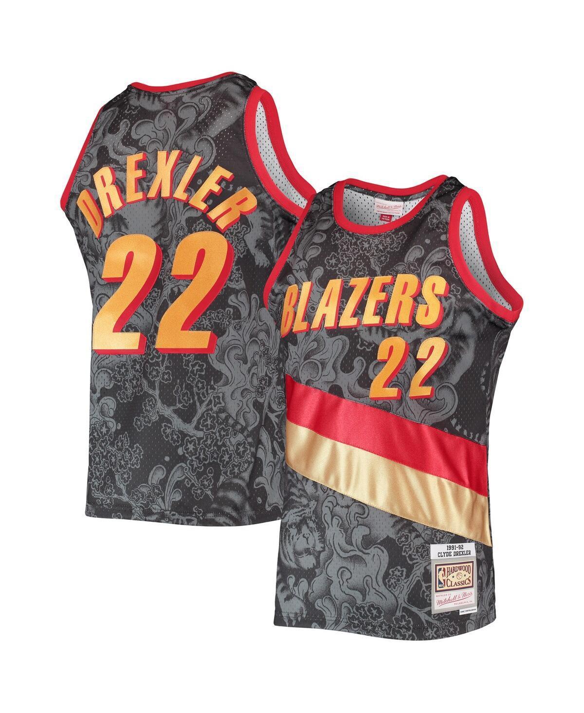 Mens Mitchell & Ness Clyde Drexler Portland Trail Blazers Hardwood Classics 1991-92 Lunar New Year Swingman Jersey Product Image