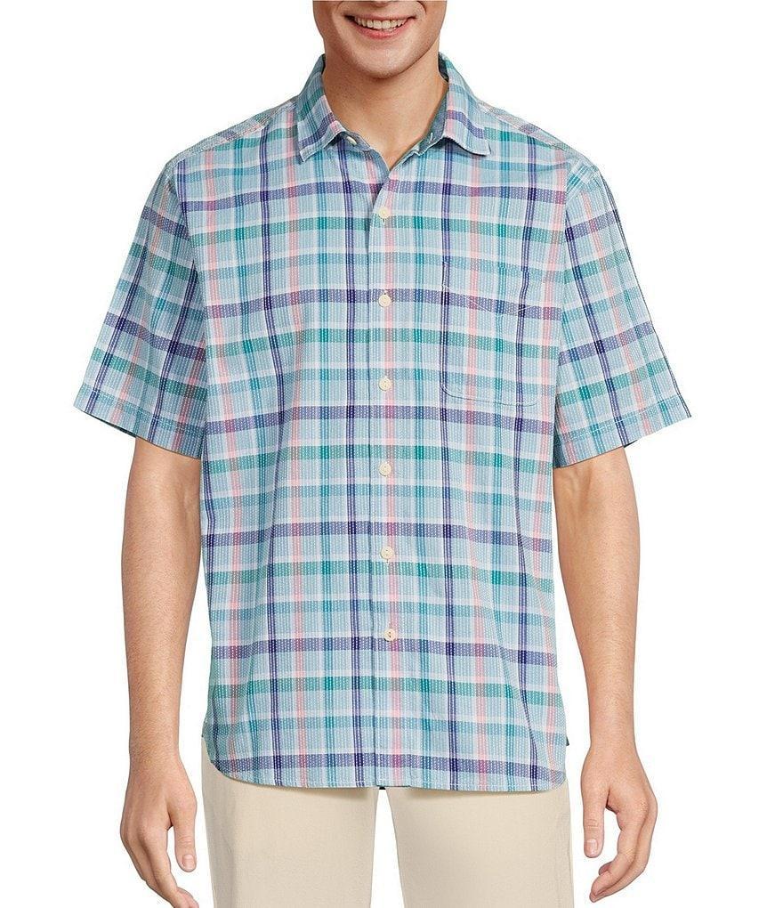 Tommy Bahama Sky Ripple Check Short Sleeve Woven Shirt Product Image