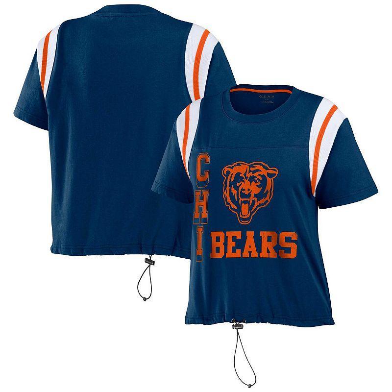 Womens WEAR by Erin Andrews Chicago Bears Cinched Colorblock T-Shirt Blue Product Image