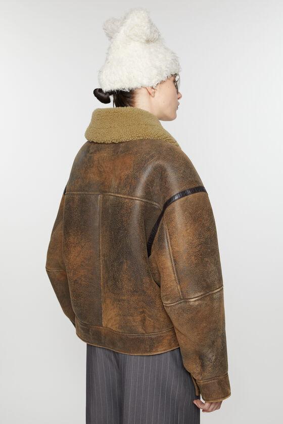 Leather shearling jacket Product Image