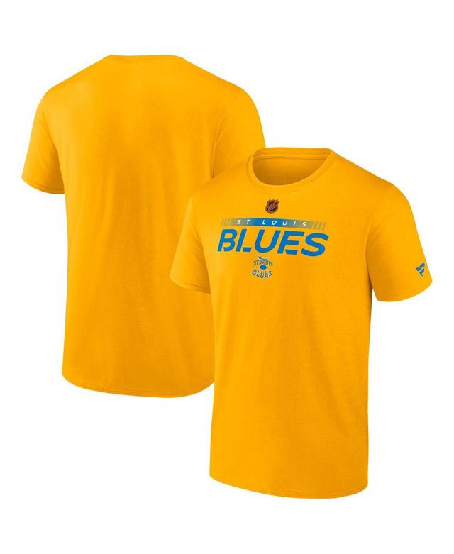 Mens Fanatics Yellow St. Louis Blues Special Edition 2.0 Authentic Pro T-shirt Product Image