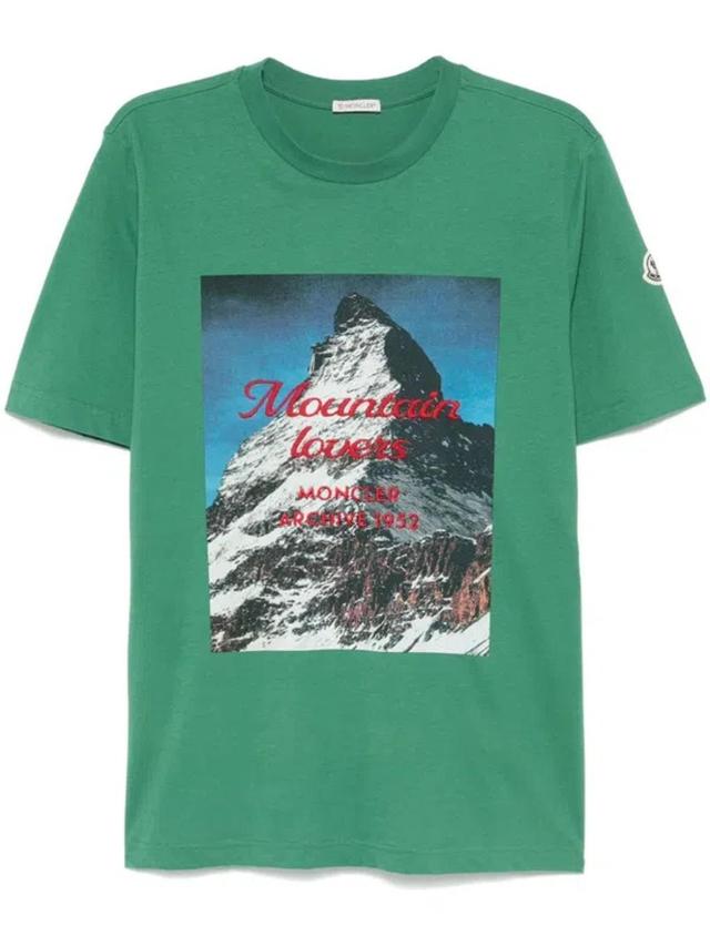 Mountain-motif T-shirt In Green Product Image