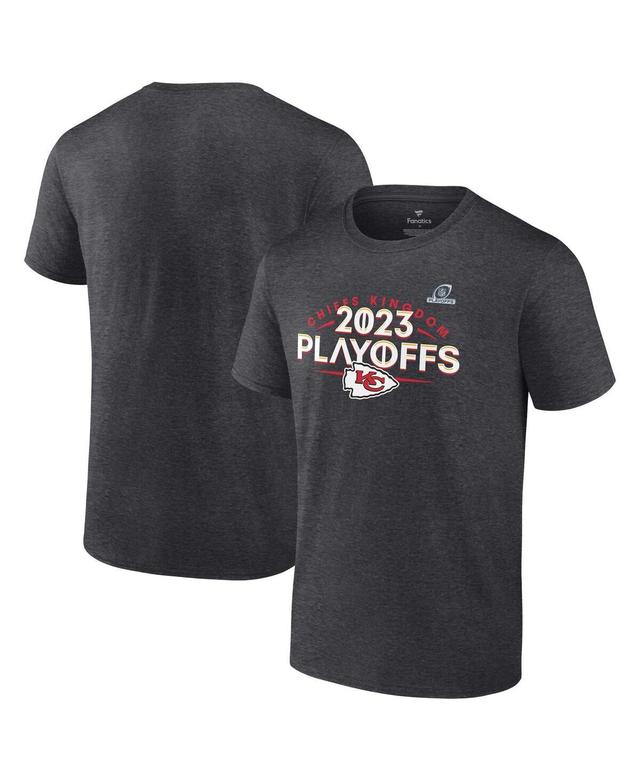 Mens Fanatics Heather Charcoal Kansas City Chiefs 2023 Nfl Playoffs T-shirt Product Image