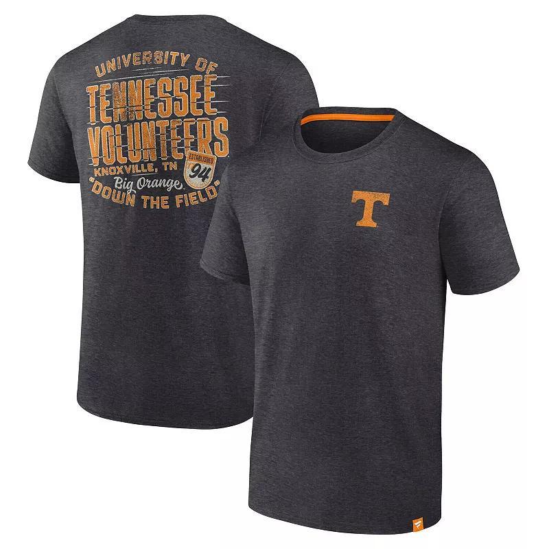 Mens Fanatics Heather Charcoal Tennessee Volunteers Iconic T-Shirt Product Image