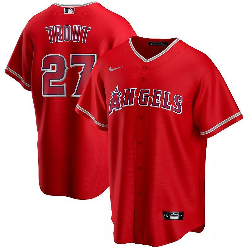 Mens Nike Mike Trout Los Angeles Angels Alternate Replica Player Name Jersey Product Image