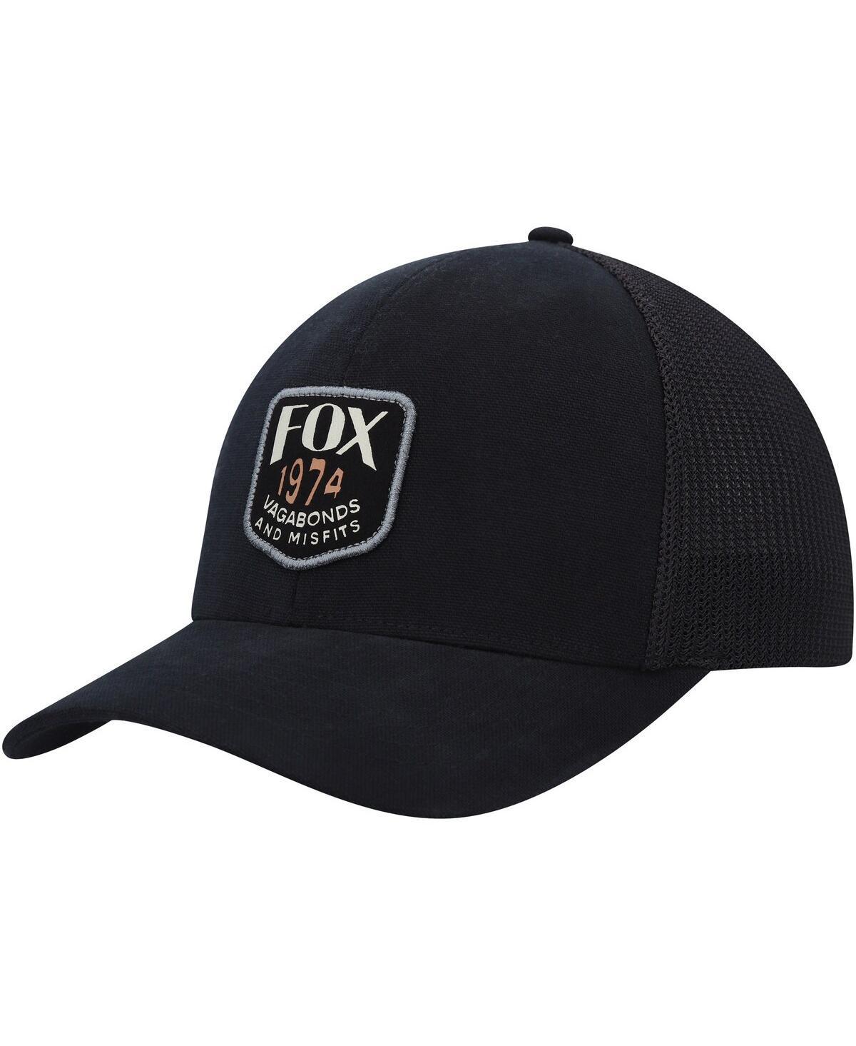 Mens Fox Black Predominant Mesh Flexfit Flex Hat Product Image