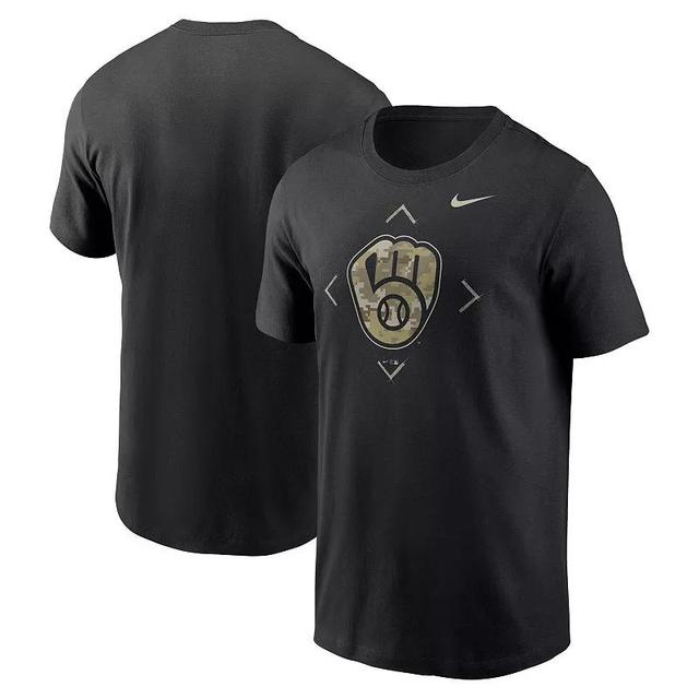 Mens Nike Milwaukee Brewers Camo Logo T-Shirt Product Image