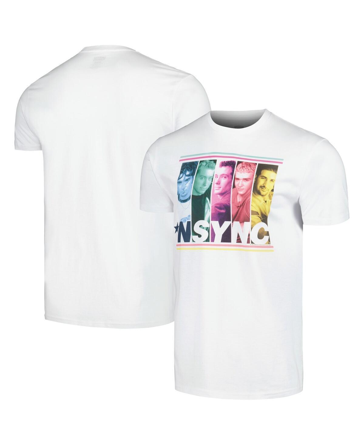 Mens White NSYNC Multicolored Boxes T-Shirt Product Image