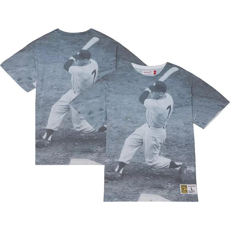 Mens Mitchell & Ness Mickey Mantle New York Yankees Cooperstown Collection Highlight Sublimated Player Graphic T-Shirt Product Image