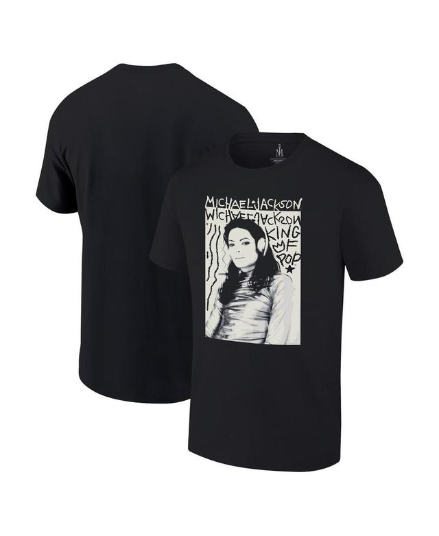 Ripple Junction Mens Black Michael Jackson Portrait T-Shirt Product Image