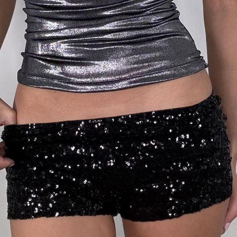 Low Rise Sequin Hot Pants Product Image