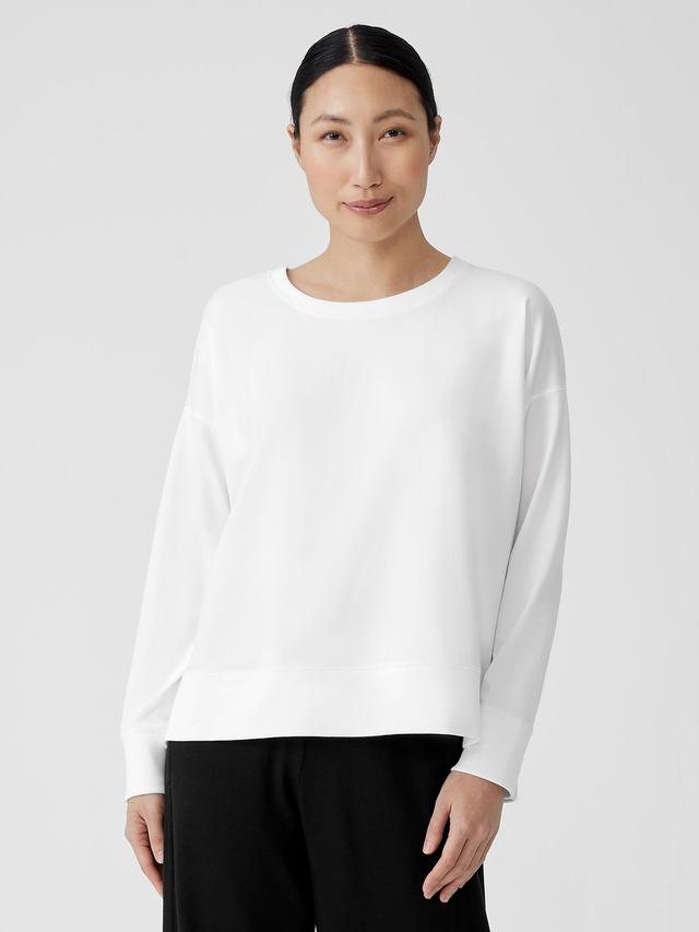 EILEEN FISHER Traceable Cotton Jersey Crew Neck Topfemale Product Image