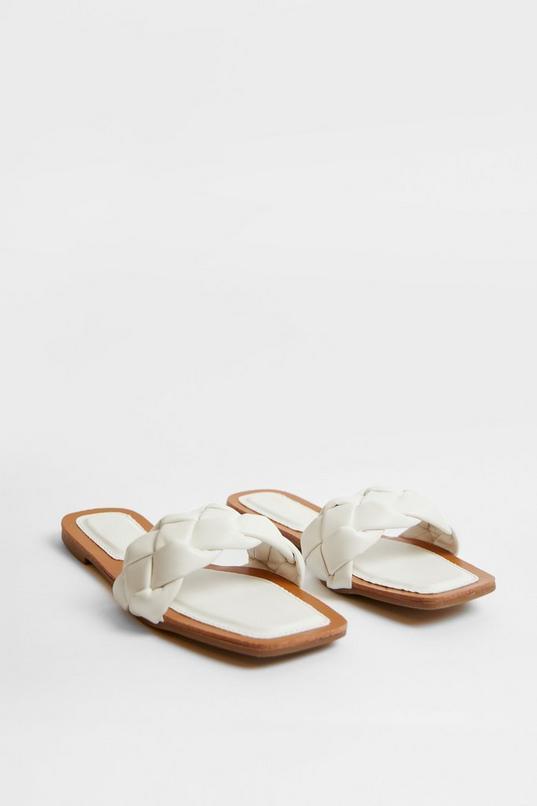 Faux Leather Woven Sandals product image