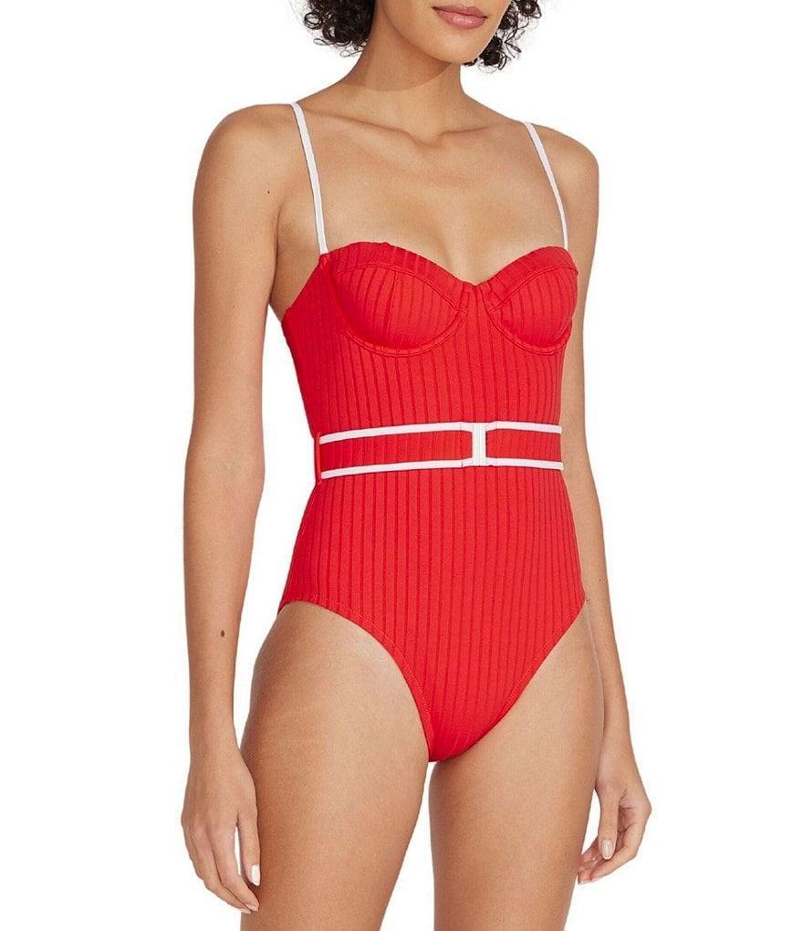 SOLID & STRIPED Spencer Belted Underwire One Piece Swimsuit Product Image