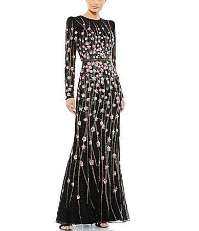 Womens Beaded A-Line Gown Product Image