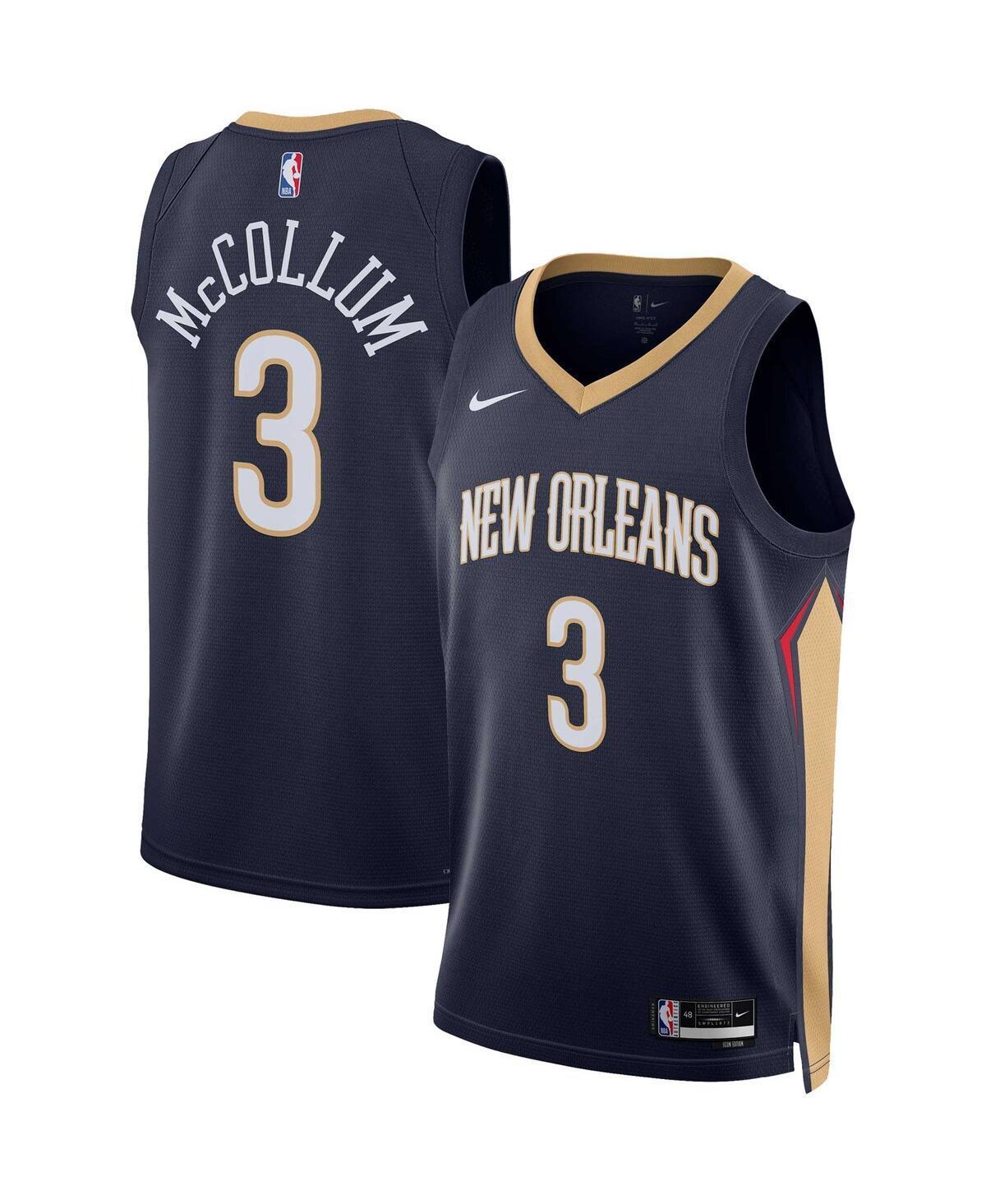 Mens and Womens Nike C.j. McCollum Navy New Orleans Pelicans Swingman Jersey - Icon Edition - Navy Product Image