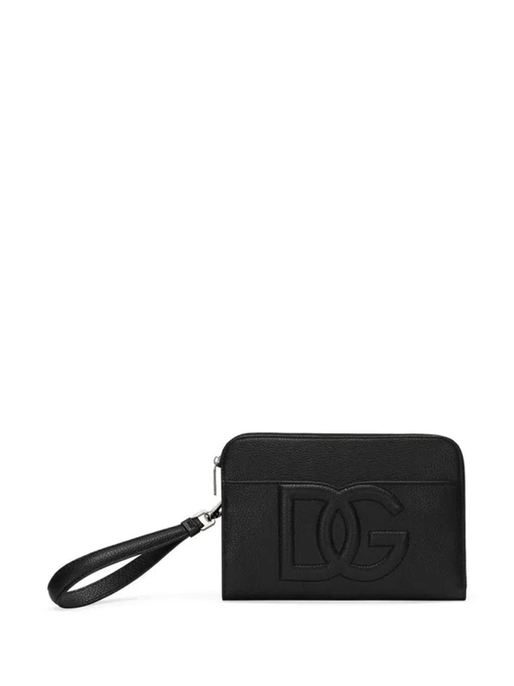 Clutch With Embossed Dg Logo In Black Product Image