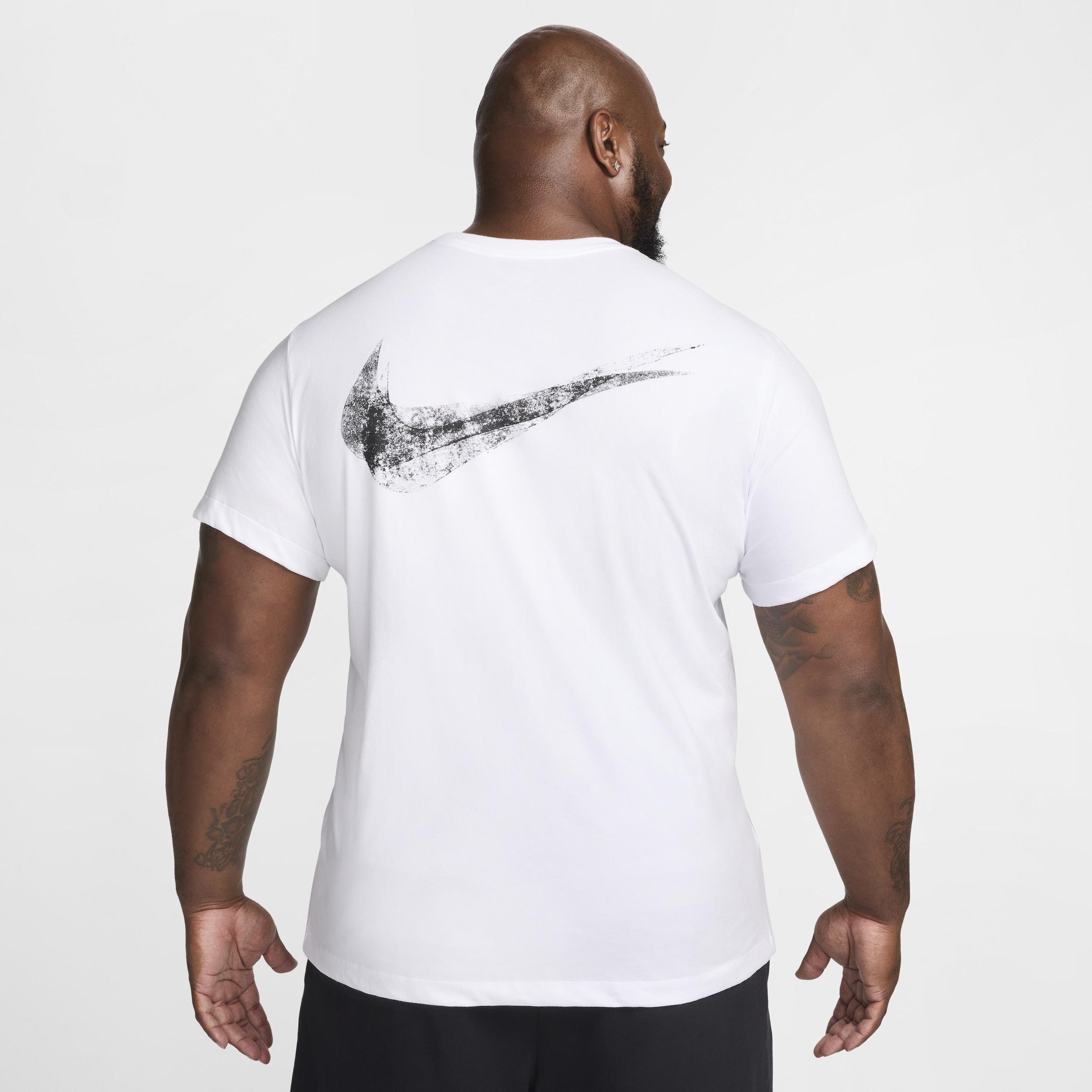 Nike Mens Nike Dri-FIT Swoosh 2 T-Shirt - Mens White/Black Product Image