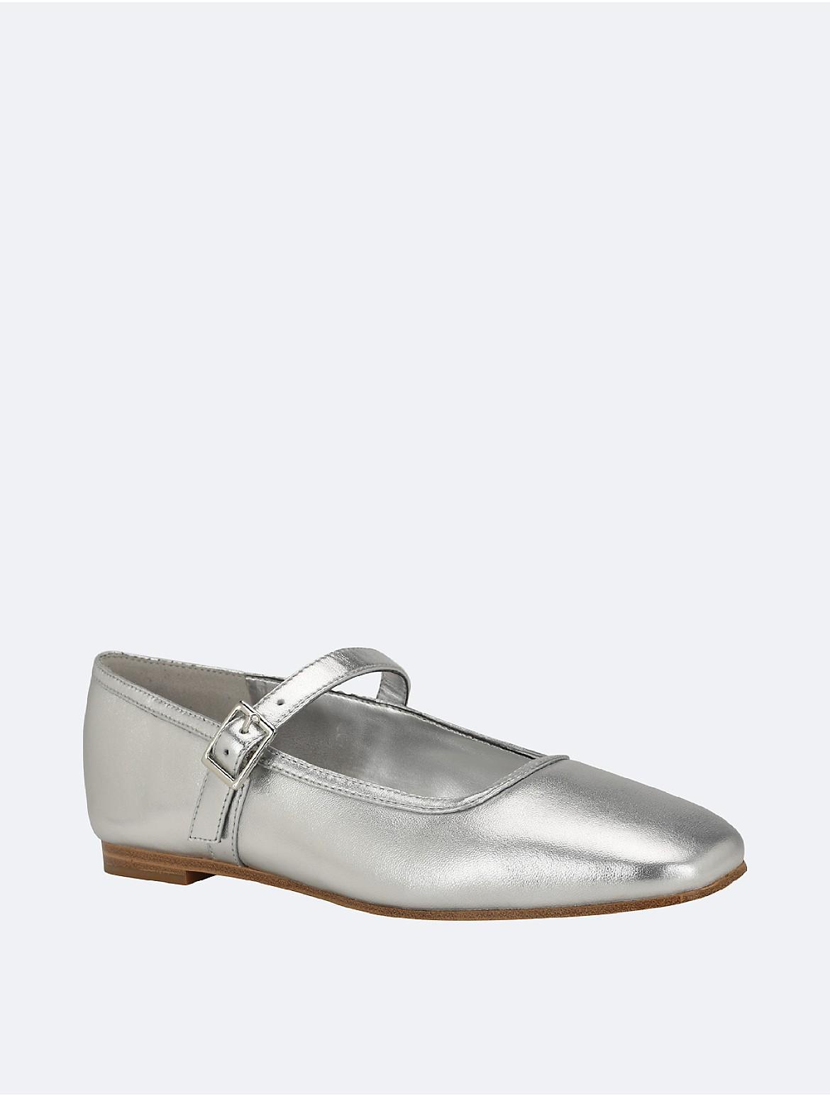 Calvin Klein Womens Womens Greto Flat - Metallic - 8 Product Image