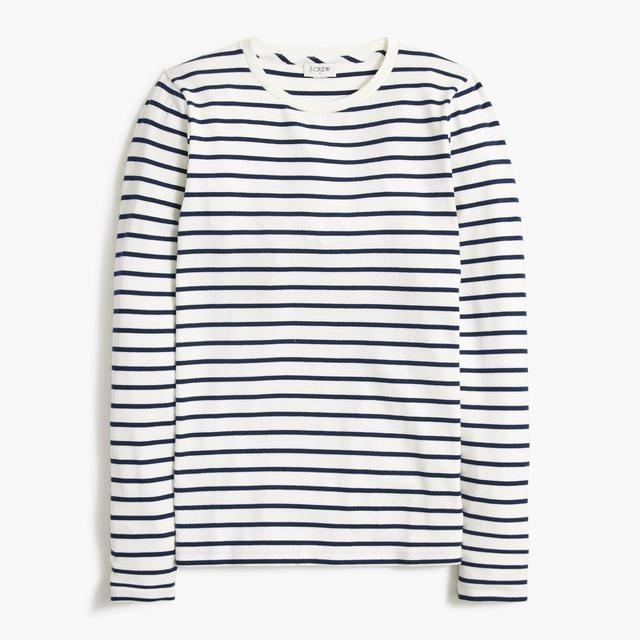 Long-sleeve striped everyday tee Product Image