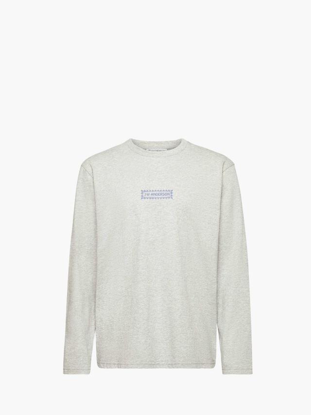 LONG SLEEVE T-SHIRT WITH BACK LOGO PRINT in grey | JW Anderson US  Product Image