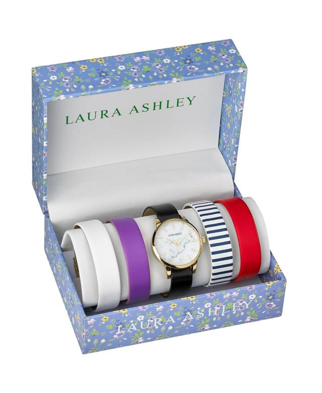 Laura Ashley Rose Gold Slidethrough Interchangeable Marble Dial Set Watch Product Image