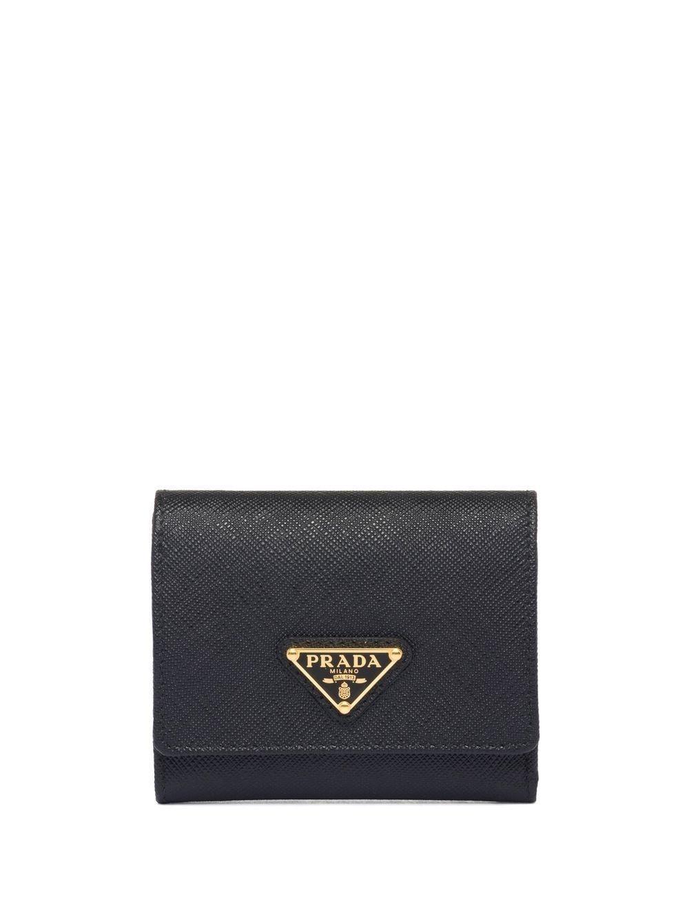 Logo-plaque Leather Wallet In Black Product Image