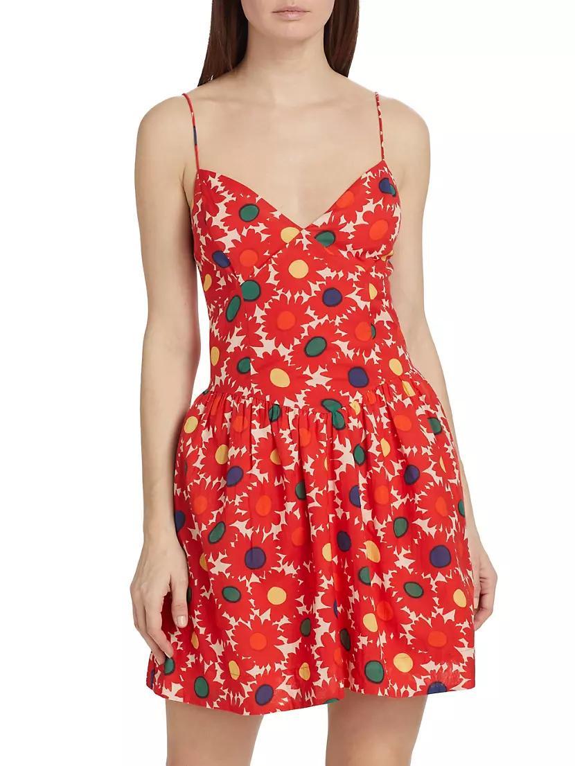 Rhonda Floral Basque-Waist Minidress Product Image