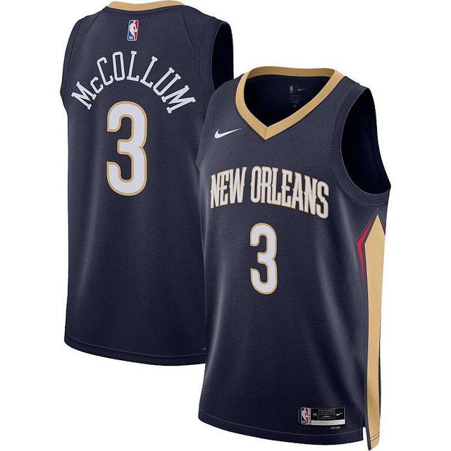 Mens and Womens Nike C.j. McCollum Navy New Orleans Pelicans Swingman Jersey - Icon Edition - Navy Product Image