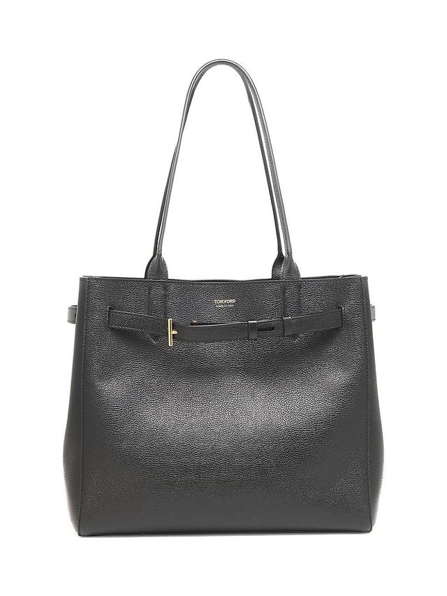 Womens Mini T Leather Tote Bag Product Image