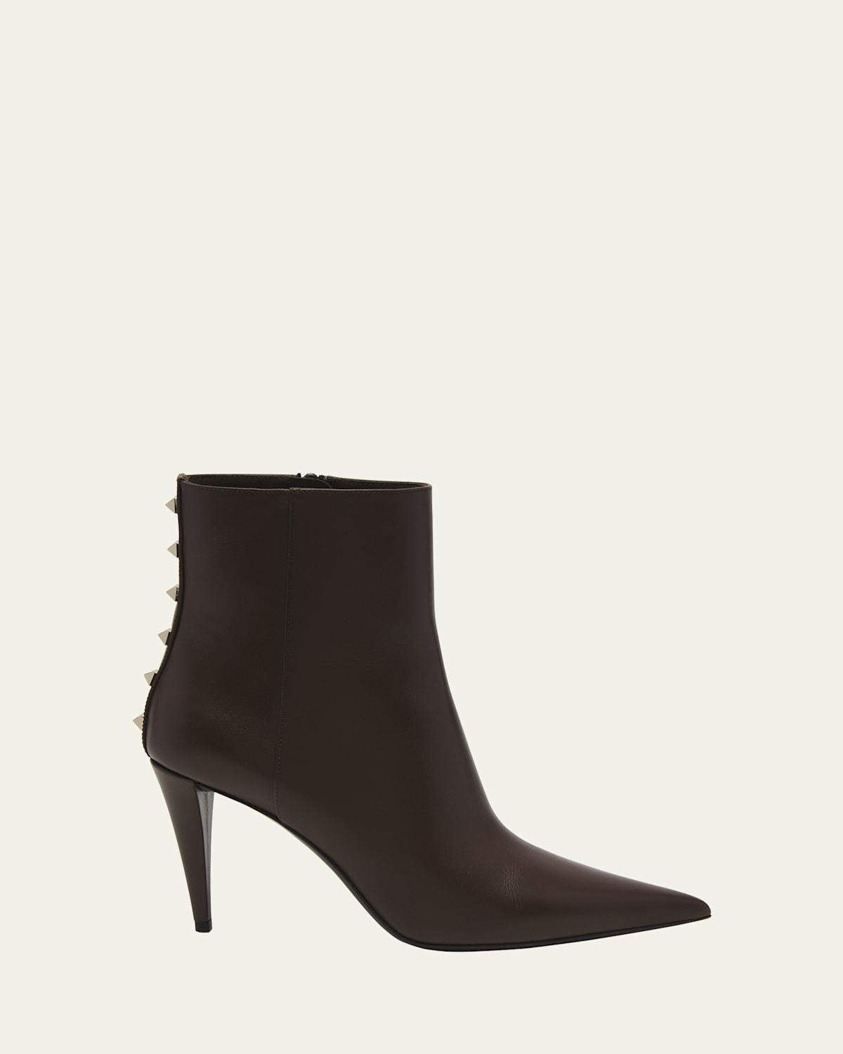 Womens Rockstud Calfskin Ankle Boots Product Image