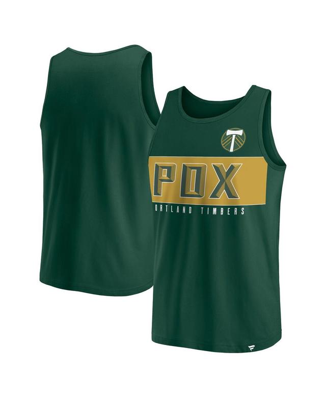 Mens Fanatics Branded Portland Timbers Run Angle Tank Top Product Image