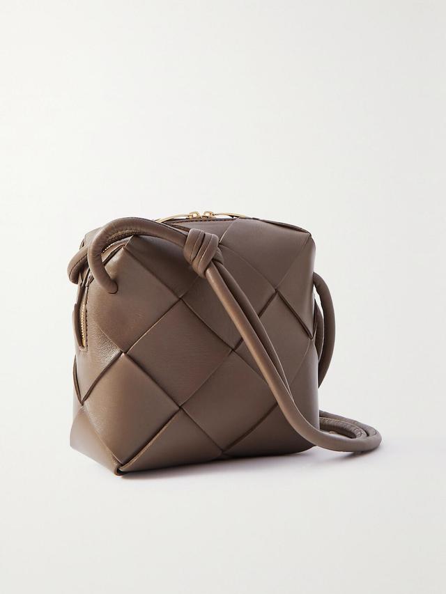 BOTTEGA VENETA Camera Mini Intrecciato Leather Shoulder Bag In Brown Product Image