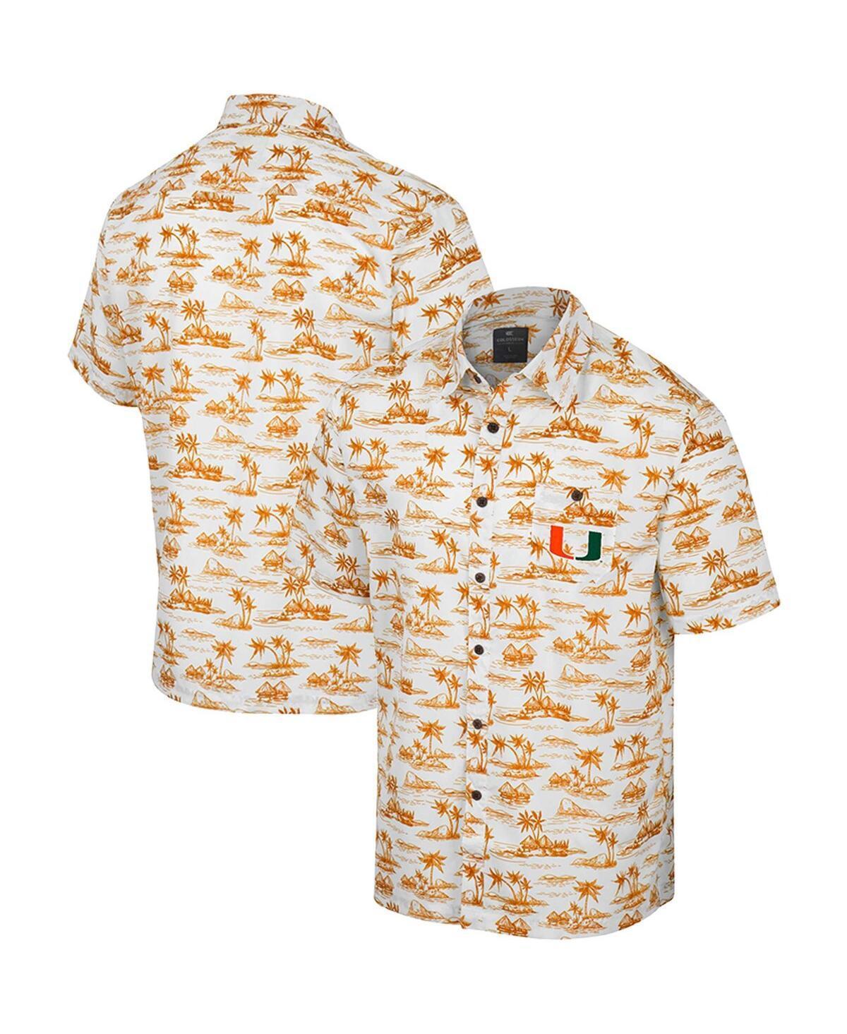 Mens Colosseum Clemson Tigers Spontaneous is Romantic Camp Button-Up Shirt Product Image