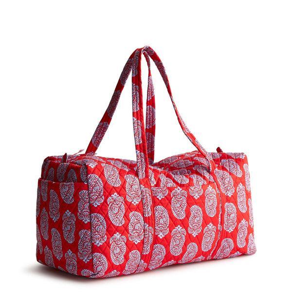 Large Original Duffel Bag - Iconic Paisley Goji Berry Red Product Image